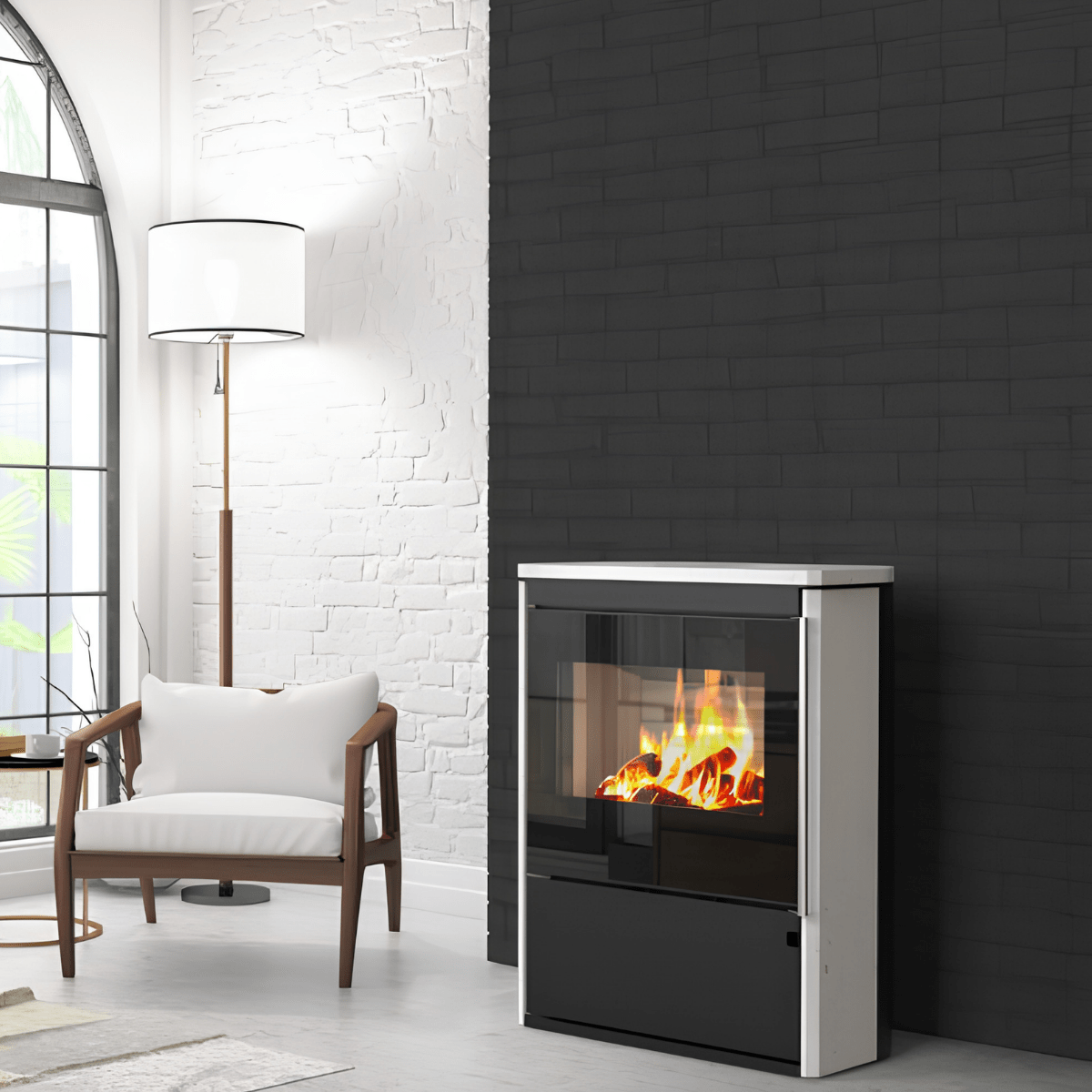 Poêle à bois Morvan Horizon 8,1 kW Pierre de taille - 526215
