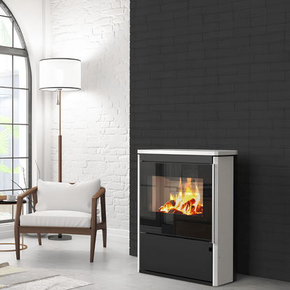 Poêle à bois Morvan Horizon 8,1 kW Pierre de taille - 526215