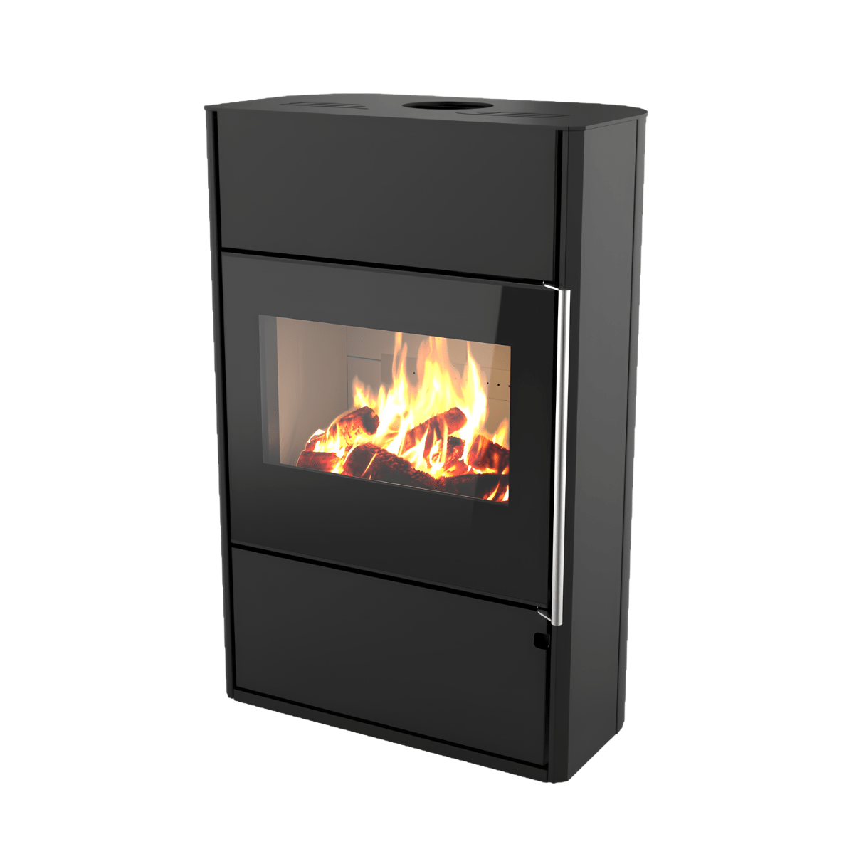 Poêle à bois Morvan Horizon'L 8,1 kW Acier noir - 526216