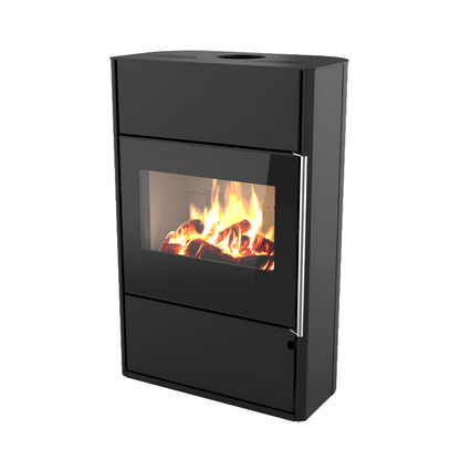 Poêle à bois Morvan Horizon'L 8,1 kW Acier noir - 526216