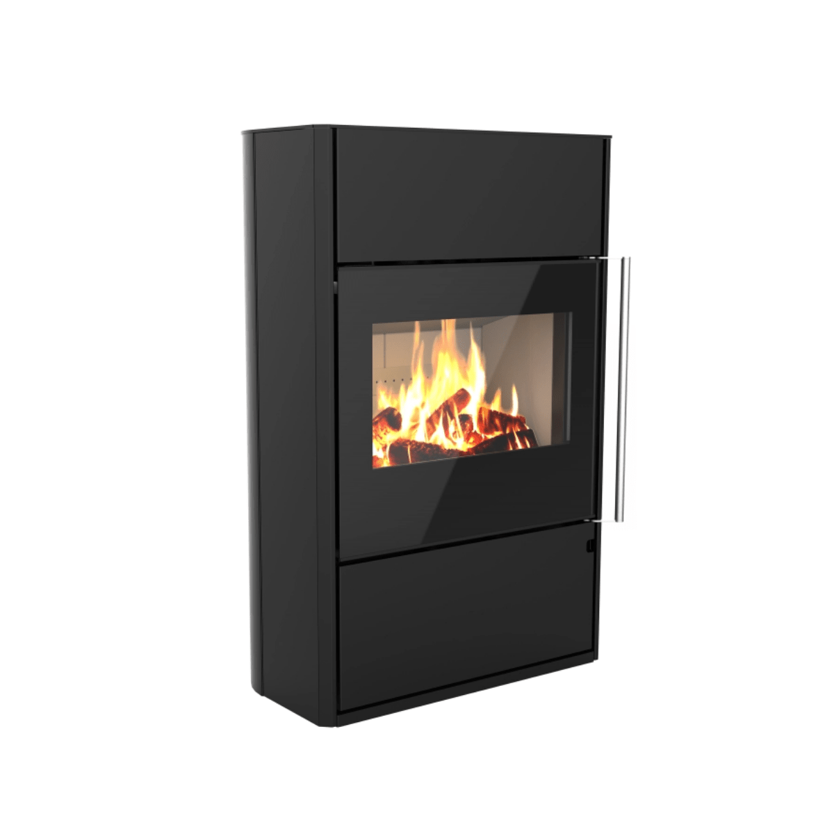 Poêle à bois Morvan Horizon'L 8,1 kW Acier noir - 526216
