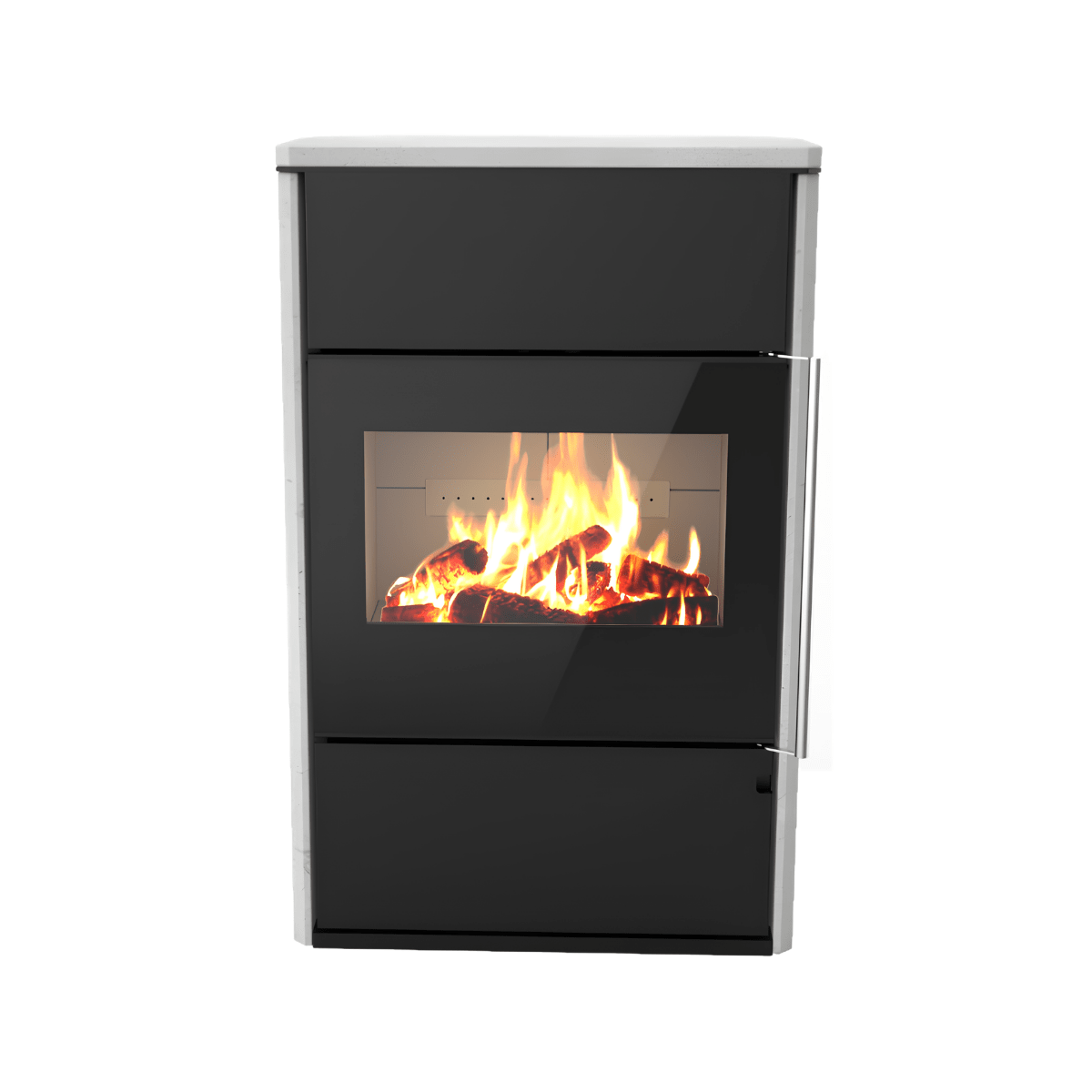 Poêle à bois Morvan Horizon'L 8,1 kW Pierre de taille - 526217