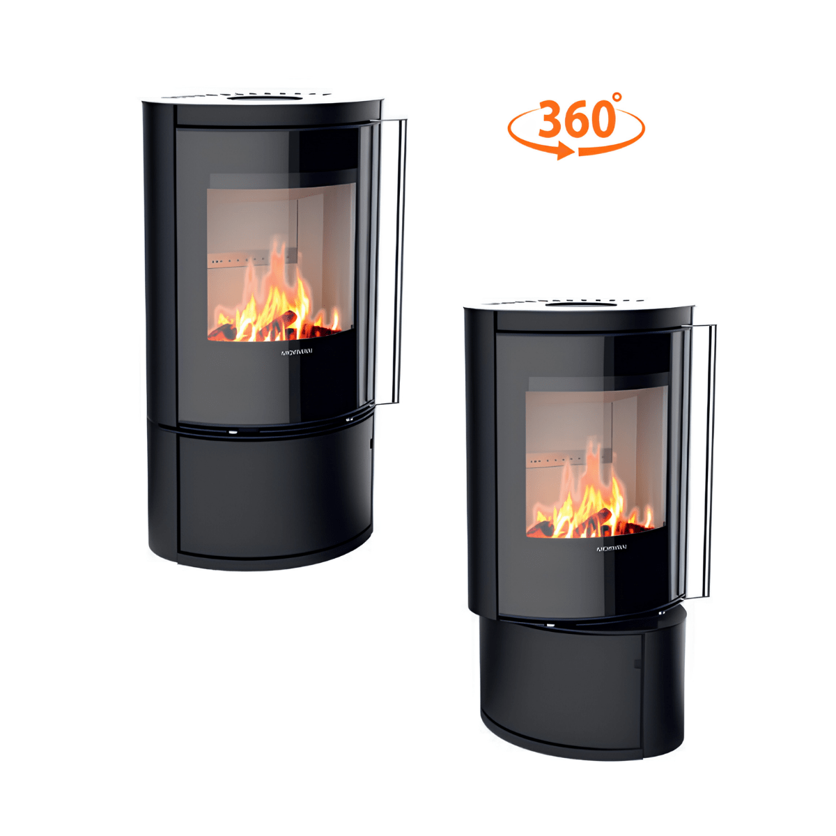 Poêle à bois Morvan Sol'R 7 kW Acier noir - 526232