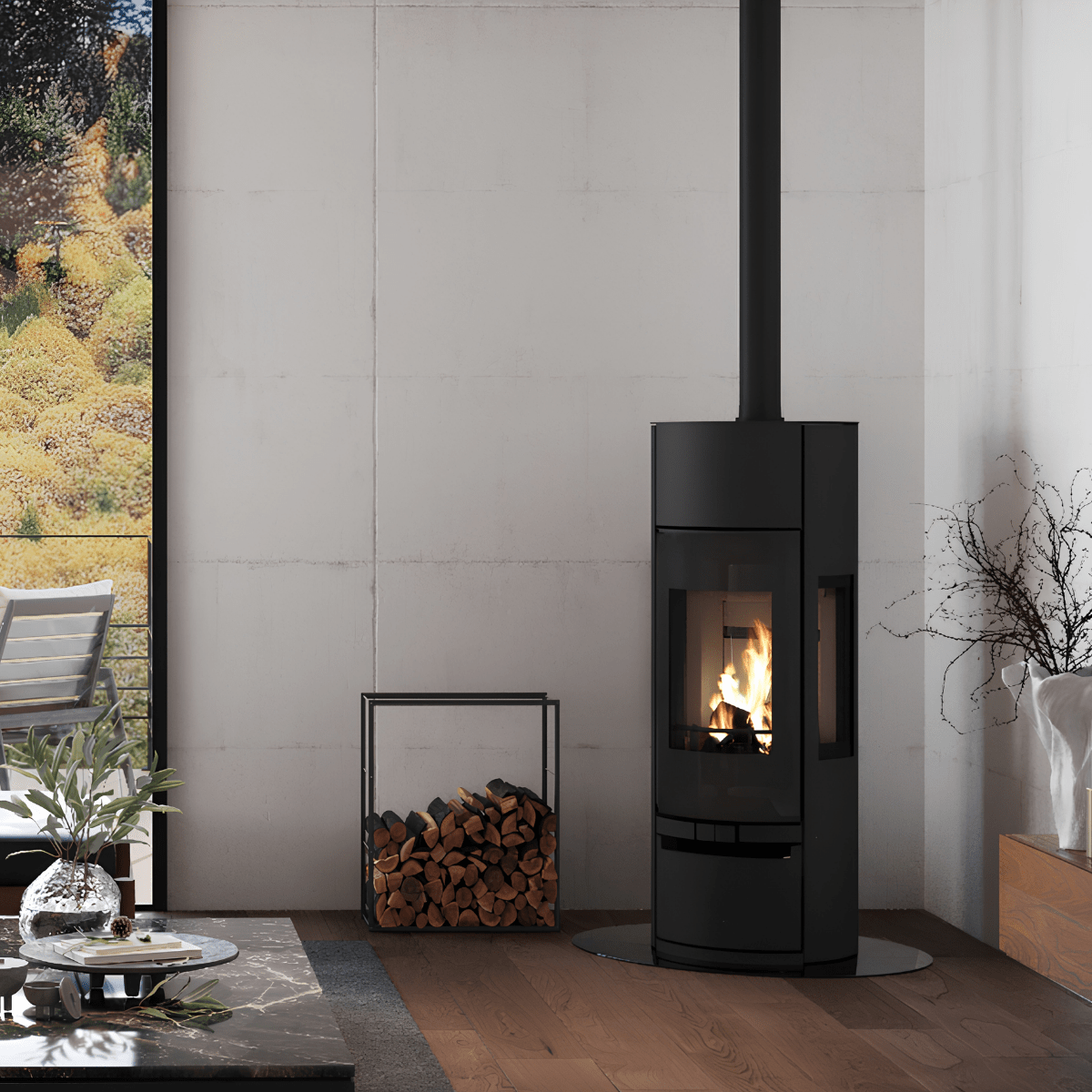 Poêle à bois Morvan Vision'R 6 kW Acier noir - 526226