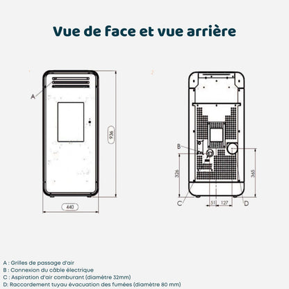 Poêle à granulés LIRA - Poêles et insert à granulés #LA11C90A