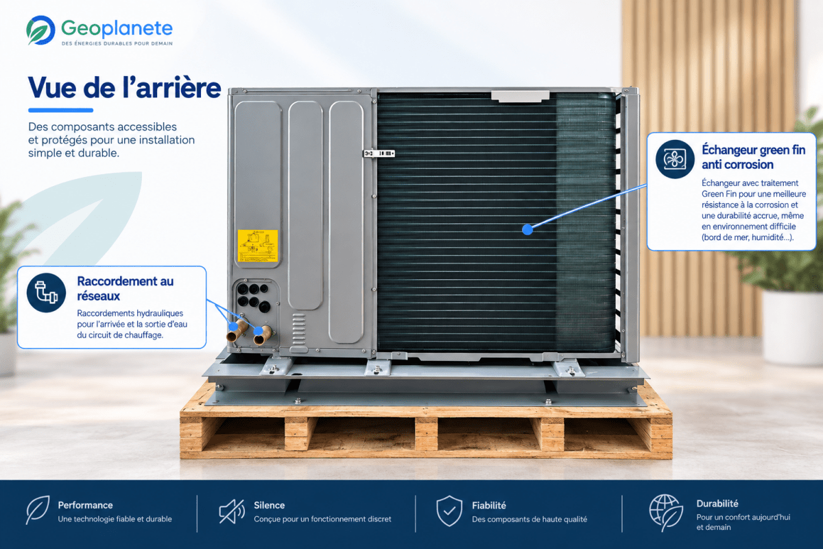Pompe à chaleur air-eau Airwell WELLEA M HT R290 - 12 kW Triphasé - 7MB140027