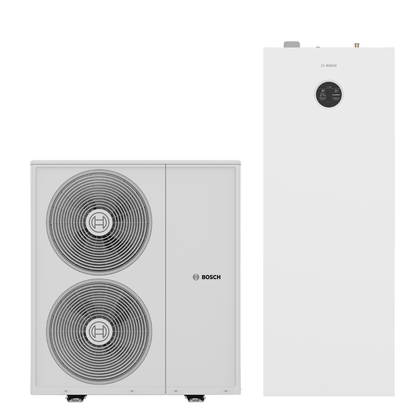 Pompe à chaleur air-eau Bosch Compress 3800i AW 13 kW Triphasé avec module intérieur double circuit et ECS 180 L - 8 755 000 545 + 8 738 218 570