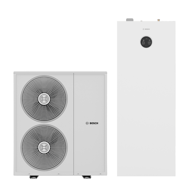 Pompe à chaleur air-eau Bosch Compress 3800i AW 13 kW Triphasé avec module intérieur double circuit et ECS 180 L - 8 755 000 545 + 8 738 218 570