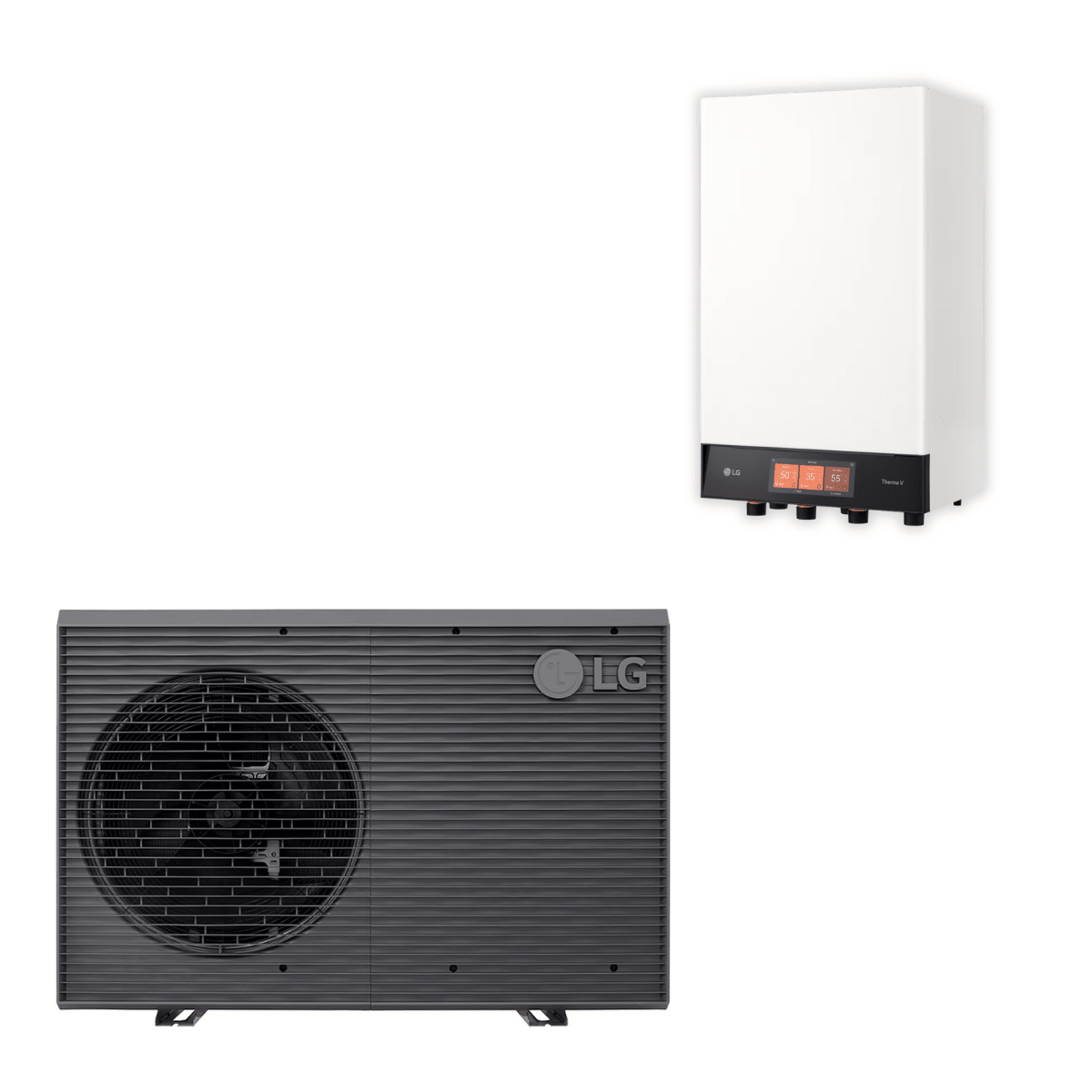 Pompe à chaleur air-eau LG Therma V 5 kW - Hydrosplit R290 - Chauffage seul - Monophasé - HM051HFD.UA41 + HN16XAHC.NK1