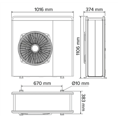 Pompe à chaleur air-eau Ariston Nimbus Plus 80 S Net - 8 kW Monophasé