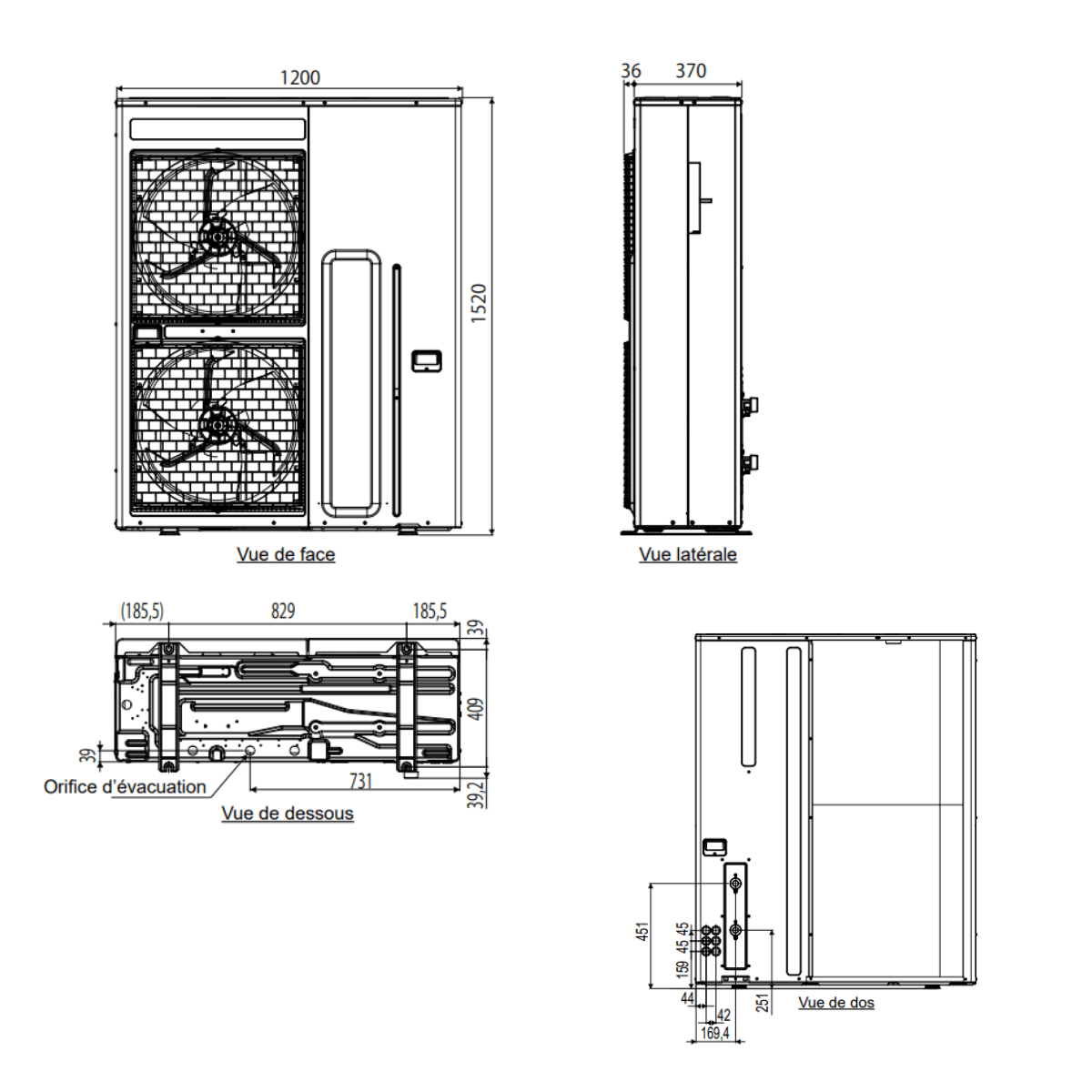 Pompe à chaleur air-eau Panasonic Aquarea Haute Performance R290 - 16 kW Triphasé série M - WH-WDG16ME8