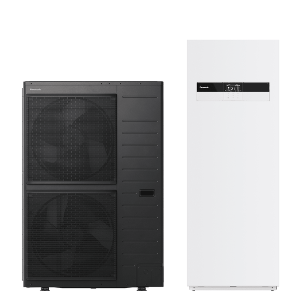 Pompe à chaleur air-eau Panasonic Aquarea T-CAP R290 All in One 185 L - 16 kW Triphasé série M - WH-WXG16ME8 + WH-ADC0316M9E82