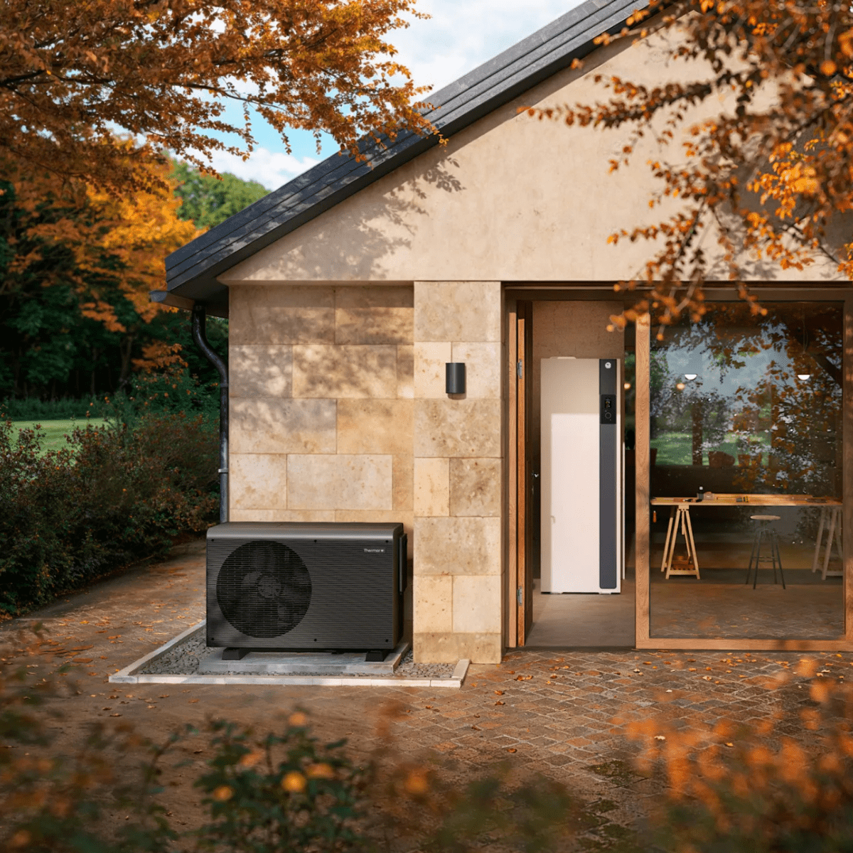 Pompe à chaleur air-eau Thermor Auréa 2 Duo - 12 Monobloc R290 Triphasé - 527424