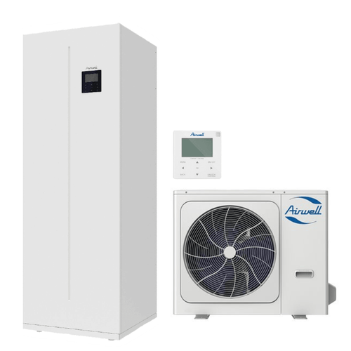 Pompe à chaleur air-eau Airwell Wellea WT MT 12 kW - Monophasé - Ballon ECS 240 L