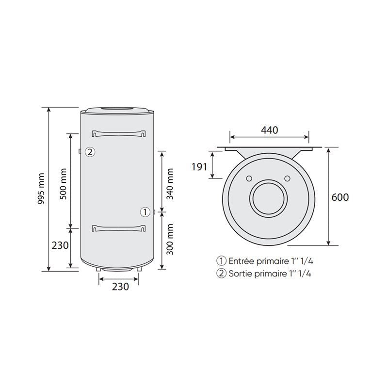 Préparateur d'ECS Duotherm équipé 150 Litres