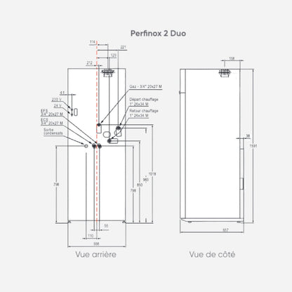 PERFINOX 2 DUO 24 - Chaudière condensation sol gaz - Atlantic #21816