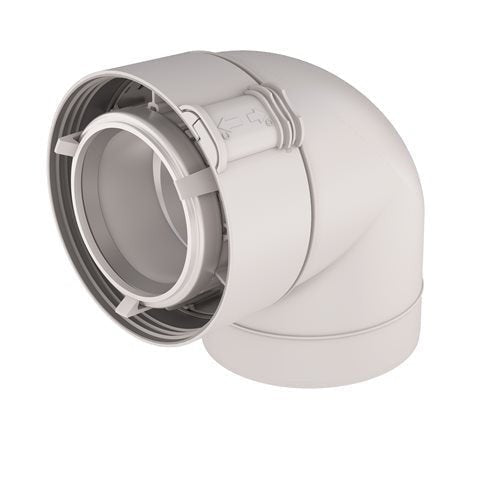Coude 87° Rolux Condensation D80/125mm PPTL/PVC système Sekurit - Coude #229520