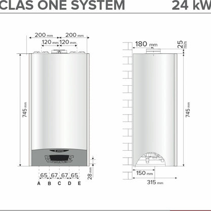 Chaudière murale à condensation CLAS ONE SYSTEM 25kW - Ariston #3301608