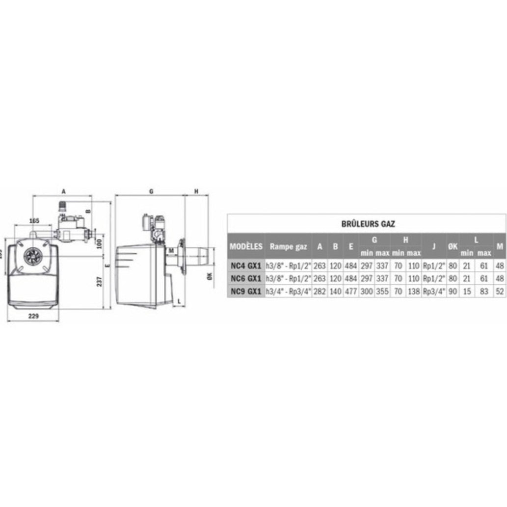Brûleur gaz CB - NC6 GXE - Brûleur chaudière #3836559