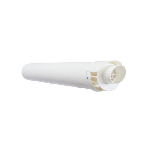 Kit ventouse horizontale en 60/100 - Nez blanc - Kit #74216