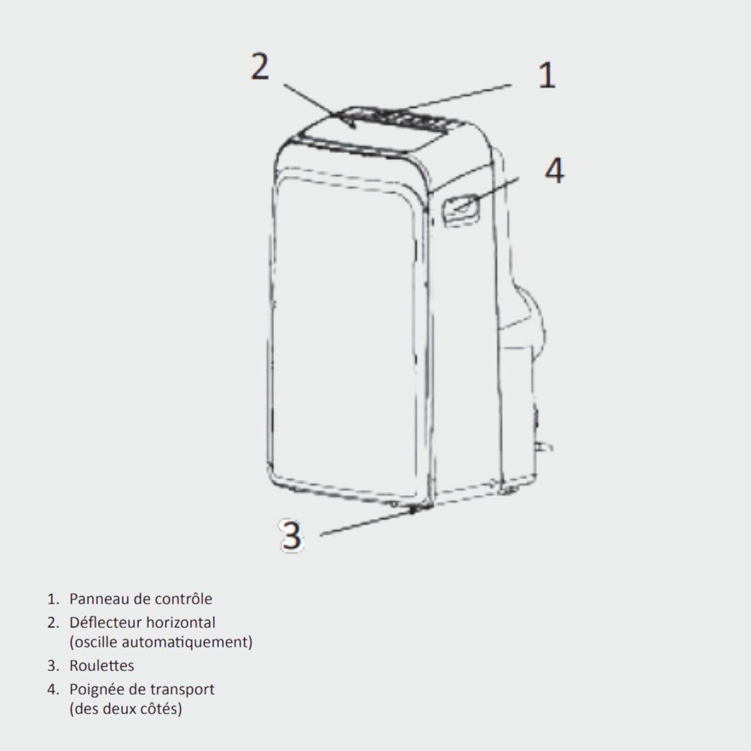 Maui - Climatiseur mobile froid seul 2,93 kW MFH - Climatiseur mobile #7MB021060