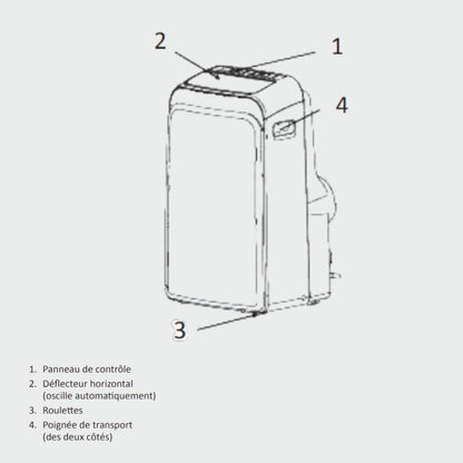 Maui - Climatiseur mobile froid seul 2,93 kW MFH - Climatiseur mobile #7MB021060