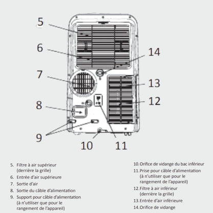 Maui - Climatiseur mobile froid seul 2,93 kW MFH - Climatiseur mobile #7MB021060