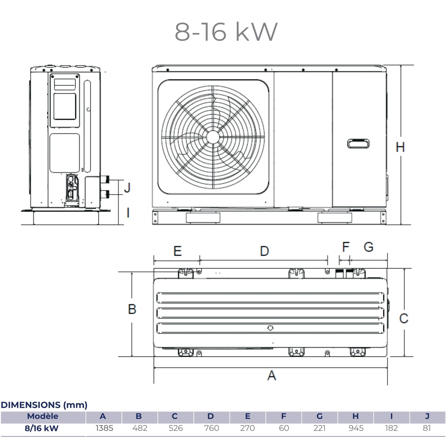 WELLEA M HT R290 - 14kW Triphasé - Airwell #7MB140028