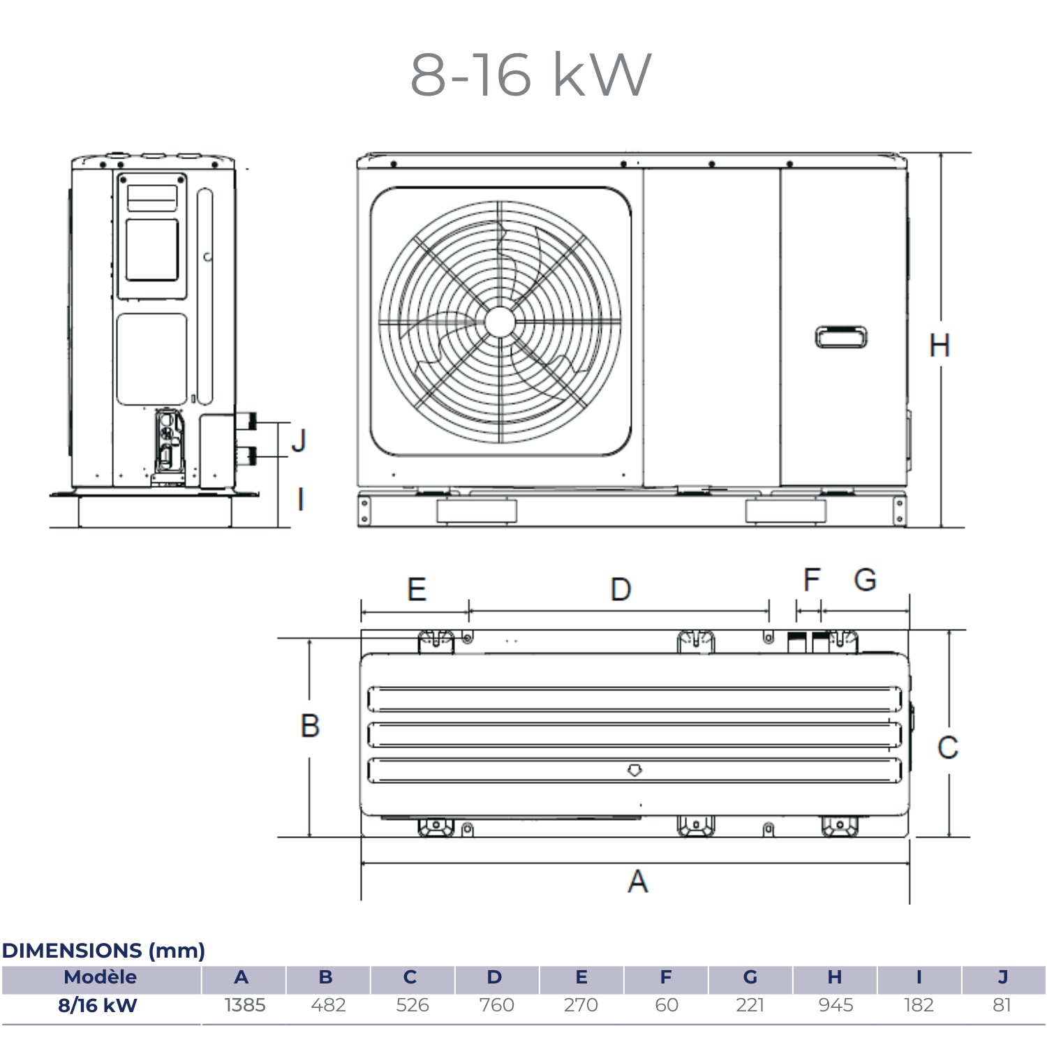WELLEA M HT R290 - 14kW Triphasé - Airwell #7MB140028