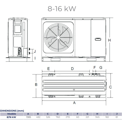 WELLEA M HT R290 - 14kW Triphasé - Airwell #7MB140028