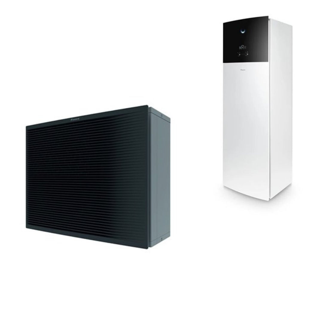 Daikin Altherma 3 H HT F - Modèle au sol avec ballon ECS intégré - Triphasé - 2 zone - taille 14/16/18 - Bi - bloc #EPRA16DW17 + ETVZ16S23E9W