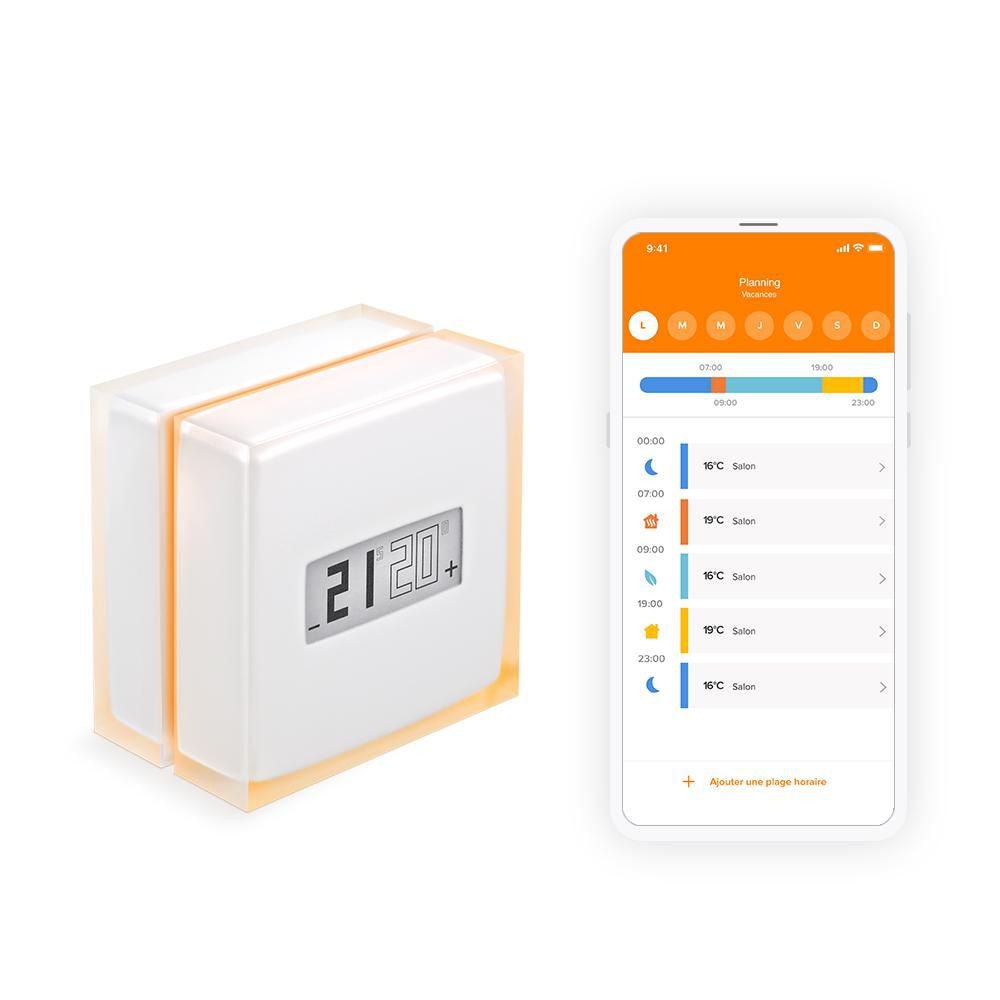 Thermostat intelligent compatible chaudière individuelle ou pompe à chaleur - Thermostat radio #NTH - PRO