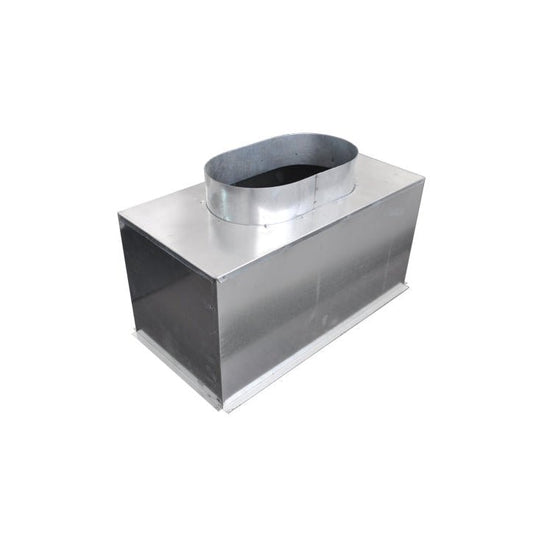Plénum en acier galvanisé pour grille de reprise 400x200 mm - #PLRACIAR400X200
