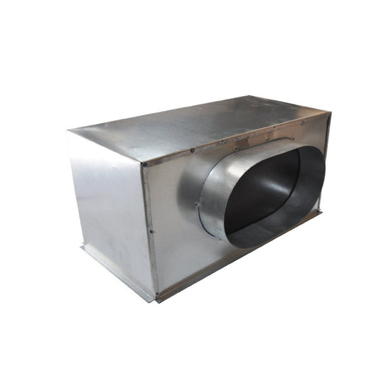 Plénum en acier isolé extra - plat pour grille 400x200 mm - #PLSACI400X200