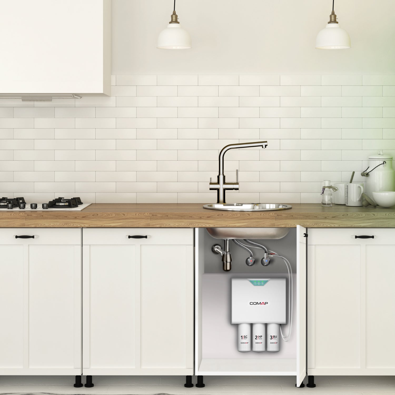 Aquatis : système de filtration d'eau de boisson compact et économique - Filtre sous évier #Q112017001