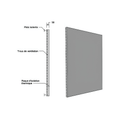 Protection murale Morvan pour poêle 800 x 1200 mm noir sablé - 527520
