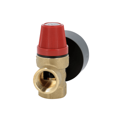 Soupape de sûreté NF avec manomètre 1/2'' FF - 3 bar 100 Kw - S15ZM