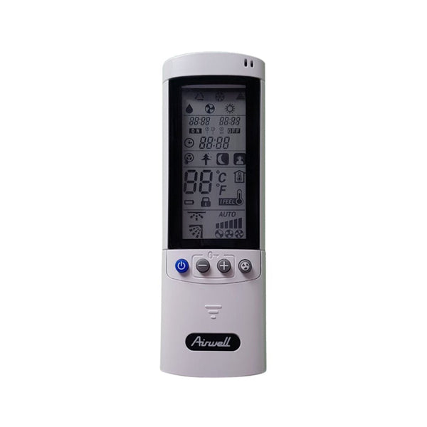 Télécommande RC08A Compatible Climatiseur Airwell - Infrarouge, Portée 12 M, Angle 180° - Nécessite 2 Piles AAA (non Fournies) - 9