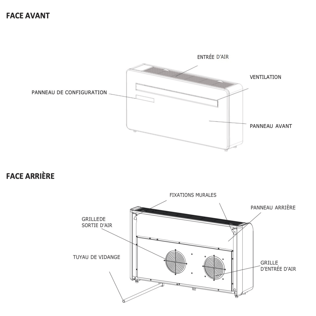 Tempero climatiseur réversible monobloc mural - Climatisation monobloc #CMM3000