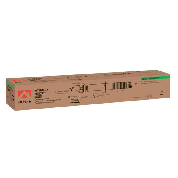 Terminal horizontal Rolux Renofit 80 / 125 avec coude 60 / 100 - Autres #229412