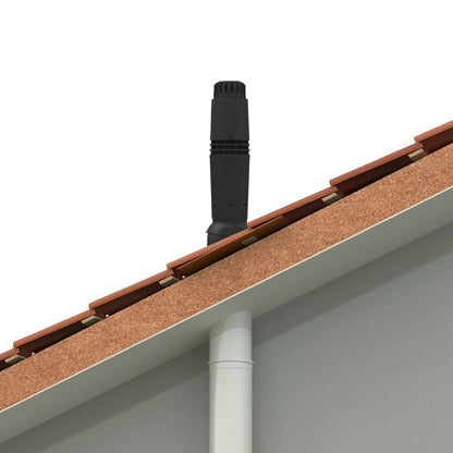 terminal vertical rolux condensation 5g ø80/125 mm noir pour chaudières