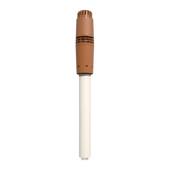 terminal vertical rolux condensation 5g ø80/125 mm ocre pour chaudière