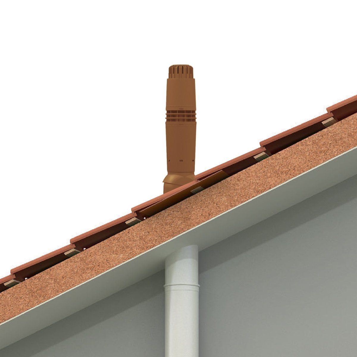 terminal vertical rolux condensation 5g ø80/125 mm ocre pour chaudière