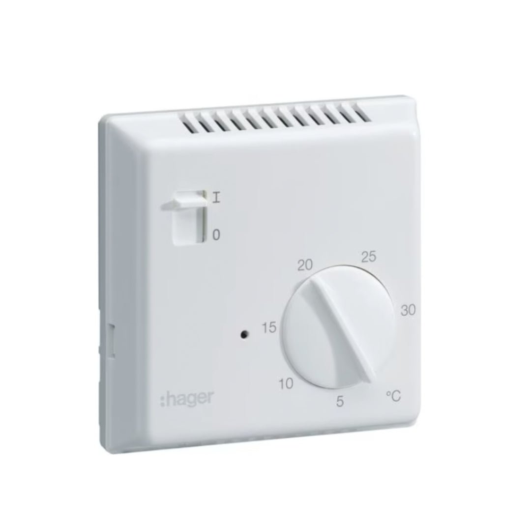 Thermostat simple électronique HAGER 25513 - Thermostat filaire #625513